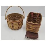 2004 & 07 Longaberger Baskets  4" & 5" Wide