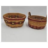 Longaberger 1996 Lotsof Signitures 6" & 7" Basket