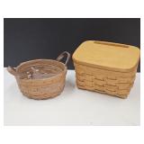 Recipe Longaberger8.5" w & Divided Basket 6.5"w