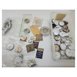 Large Lot VTG Pocket Watches Movements & Parts