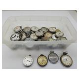 Large Lot Vintage Pocket Watches