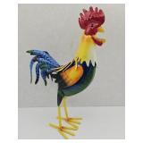 New Metal Rooster Lawn FDecor 14" H
