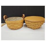 2 Longaberger Baskets  6.5 to 7" w 1998 & 99