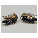 10K Gold Earrings with Sapphires ?
