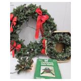 36" w Christmas Wreath,  Tree Stand, Greenery +