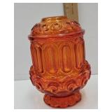 2 PC Moon & Stars  Smith Amberina Fairy Lamp 6.5"