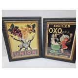 French Wine Framed Advertising Wall Decor 21 x 27"