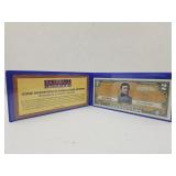 Authentic $2 Note Baseball Player Honus Wagner