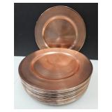 24  NEW Metallic Rose Gold Charger Plates