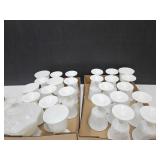 25 Indiana Milk Glass Goblets & Candy Dish