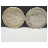 2 Silver Roosevelt Dimes 1952 & 1964