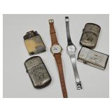 2 Watches, Not Running, Lighters, Zippo, Camel +
