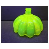 Uranium Glass Candle Holder TOP 4.5" W