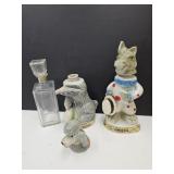 Jim Beam Liquor Decantors Donkey & Poodle NO SHIP+