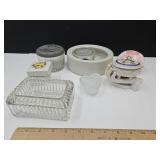 Crock Dish & Dresser Box Lot