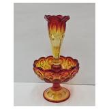 Smith Moon & Stars Amberina Sm Epergne  8 1/4" h