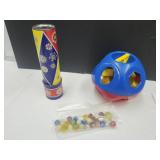 VTG Kaleidoscope, Marbles (8 Uranium), Shape Ball