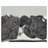 VTG Clothing Dress & Bonnet, Black Print Dress