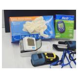 2 Pls Oximeters, ReliON Mtr, BP Mtr, Gloves