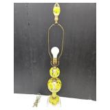 3 Ball St Clair Glass Table Lamp  w Finial 34"h