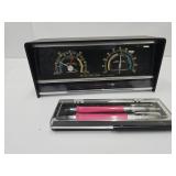 Vintage Airguide Barometer  8" L& Contour Pen Set