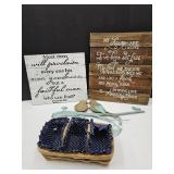 Home Decor Signs, Birds & Basket