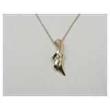 14k Gold Over Sterling Pendant & 14k Gold Chain
