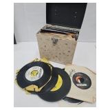 Vintage 45 Records with Carry Case  Lovin Spoonfu+