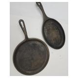 Cast Iron Griddle Unmarked & Mexican Fiesta