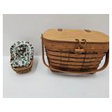 2 Longaberger Baskets 3.5 x 9 3/4 W