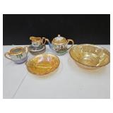 Japan Peach Luster Tea Set +
