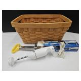 NICE Basket 20"x13" & Electric Knife & Blender+