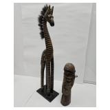 African Tribal Art & Large 24" Zebra