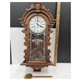 Beautiful Wall Clock Battery 17.5" x 34"
