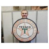 Metal TEXACO Motor Oil Advertising Sign 23 1/2" w