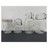 4 Vintage Ball Jars w Lids