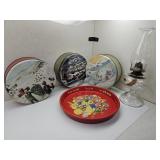 Oil Lamp & Vintage Tins