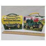 2 John Deere  Tin Lunch Boxes 7 1/4" Long