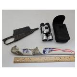 Gun Part, Knife & Mini Binoculars