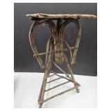Log Cabin Style Bent Wood Table 30"H
