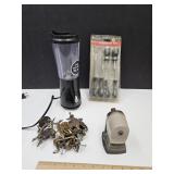 Travel Mixer, VTG Pencil Sharpener, Hardware+