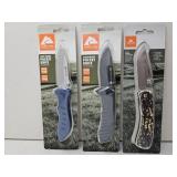 3 NIP Ozark Trail Pocket Knives