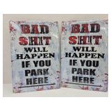New No Parking Metal Signs 8" x 12"