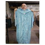 NIP Miss Turquoise Plush Zip Front Robe Sz XXL