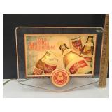 OLD MILWAUKEE Beer Electric Sign 17 X 13.5"