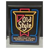 Light UP  OLD STYLE Beer Electric Sign  19 x 14