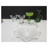 Indiana Glass, Pitcher, Jeanette Herringbone Bowl+