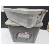 10 g Clear Sterilite Tote & 18g Gray Tote