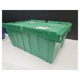 Green Scissor Lid Storage Tote