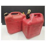 2 Red Gas Cans  5 Gal Each